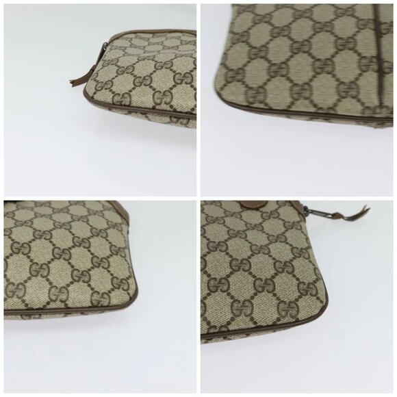 GUCCI GG Supreme Web Sherry Line Shoulder Bag PVC Beige 98 02 047 Auth 125950 - Picture 16 of 16
